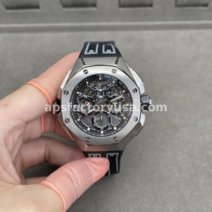 QC photographs, Royal Oak Offshore 26400IO, anthracite dial, 8 frames